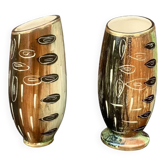 Two antique earthenware vases by Hubert Bequet (Belgium) - 1950s