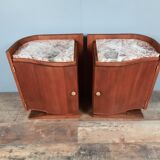 Pair of Art Deco mahogany bedsides