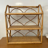 Vintage rattan shelf