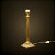 Neoclassical lamp base with fluted column in polished solid brass – 1960s-70s
