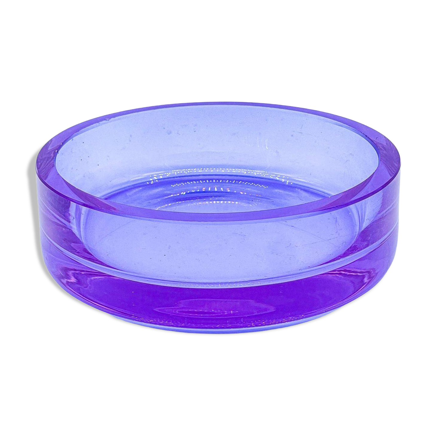 Murano Glass Bowl, Violet Purple Tray, Mid-Century Modern, Italy