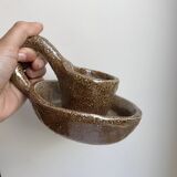 Ceramic candle holder pottery 70s