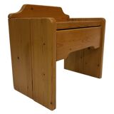 Vintage set of 2 pinewood bedside tables 70's minimalist design