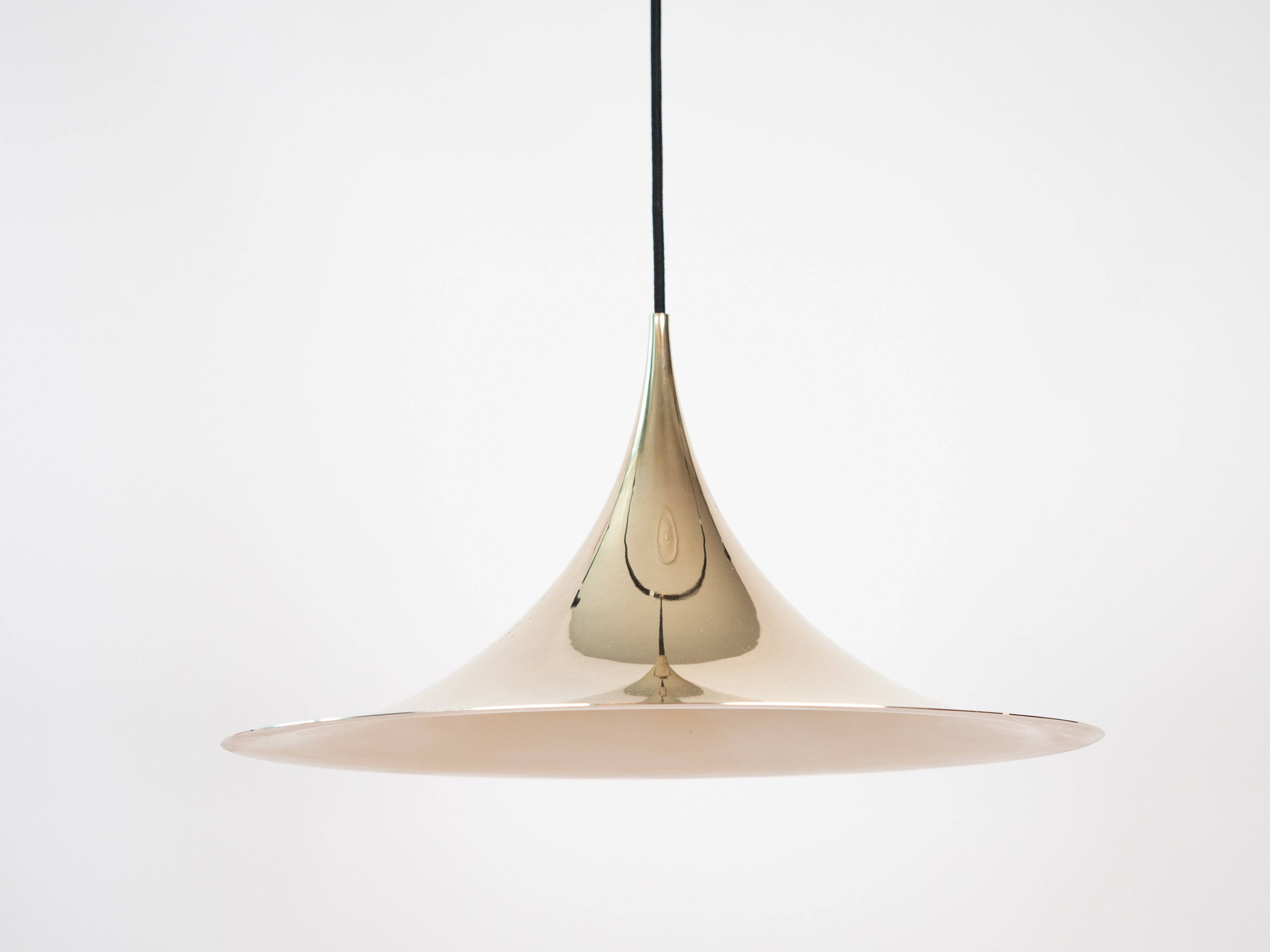 Danish vintage pendant lamp Semi by Bonderup&Thorup, 1968