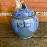Apothecary pot + old lid peggy la bathie glazed polychrome stoneware