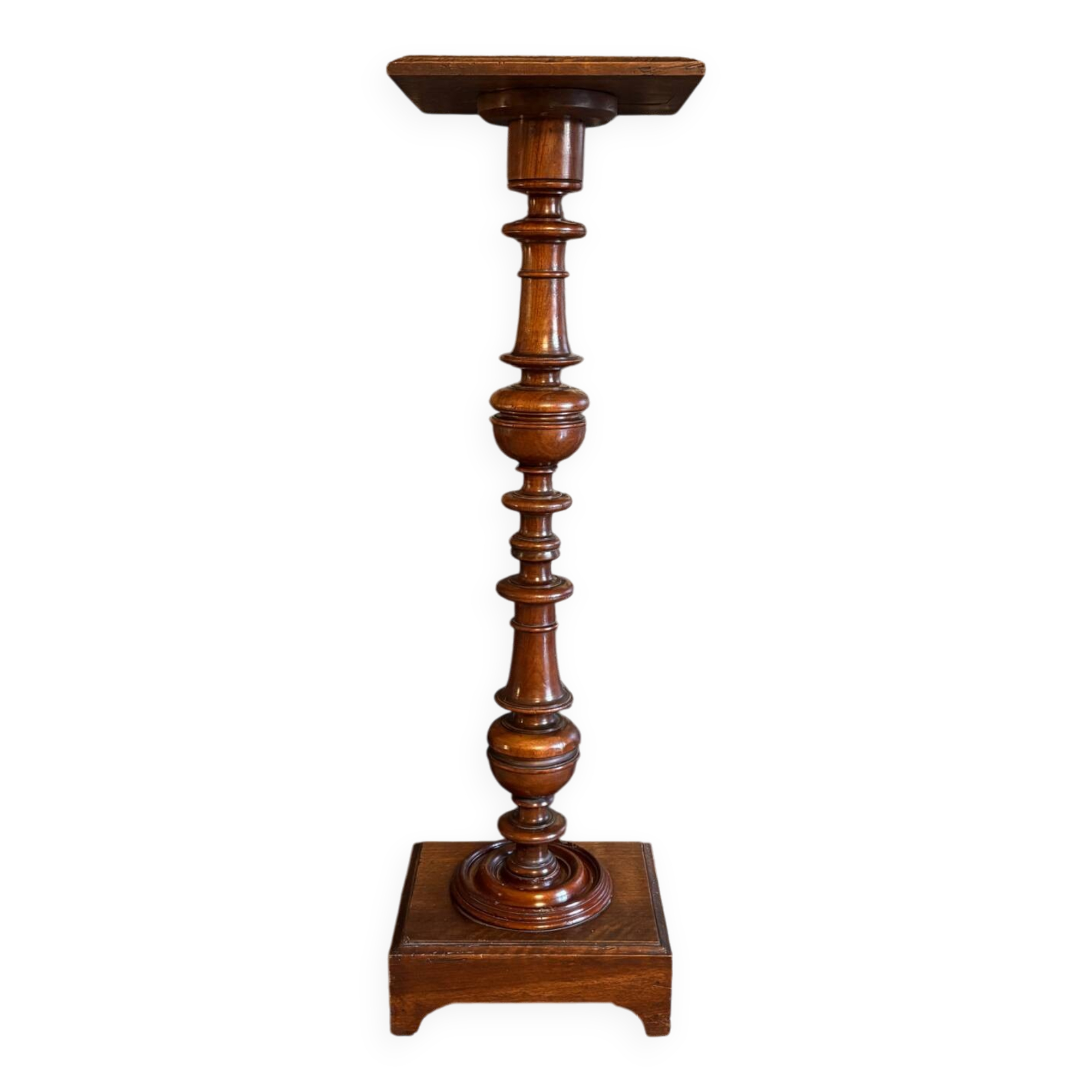 Colonne sellette noyer xixeme