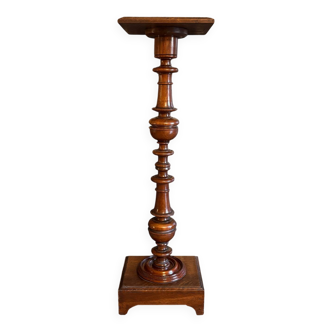 19th century walnut saddle column