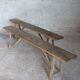 Pair of antique oak benches