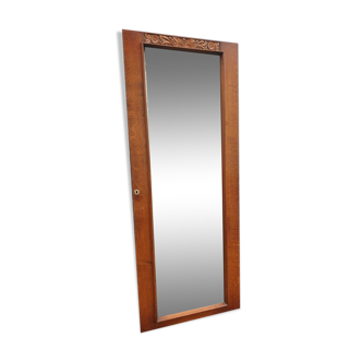 Art Deco door mirror with floral pattern frame