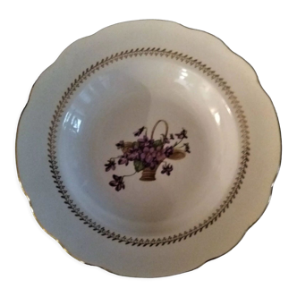 Hollow plate in Gien earthenware Parma model