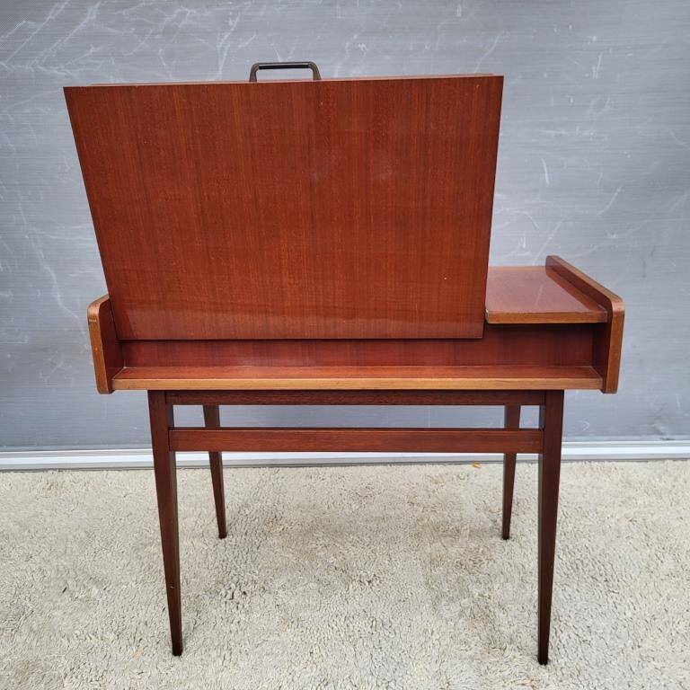 Scandinavian console dressing table desk with drop-down top
