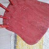 Antique Western bistro chairs in patinated red