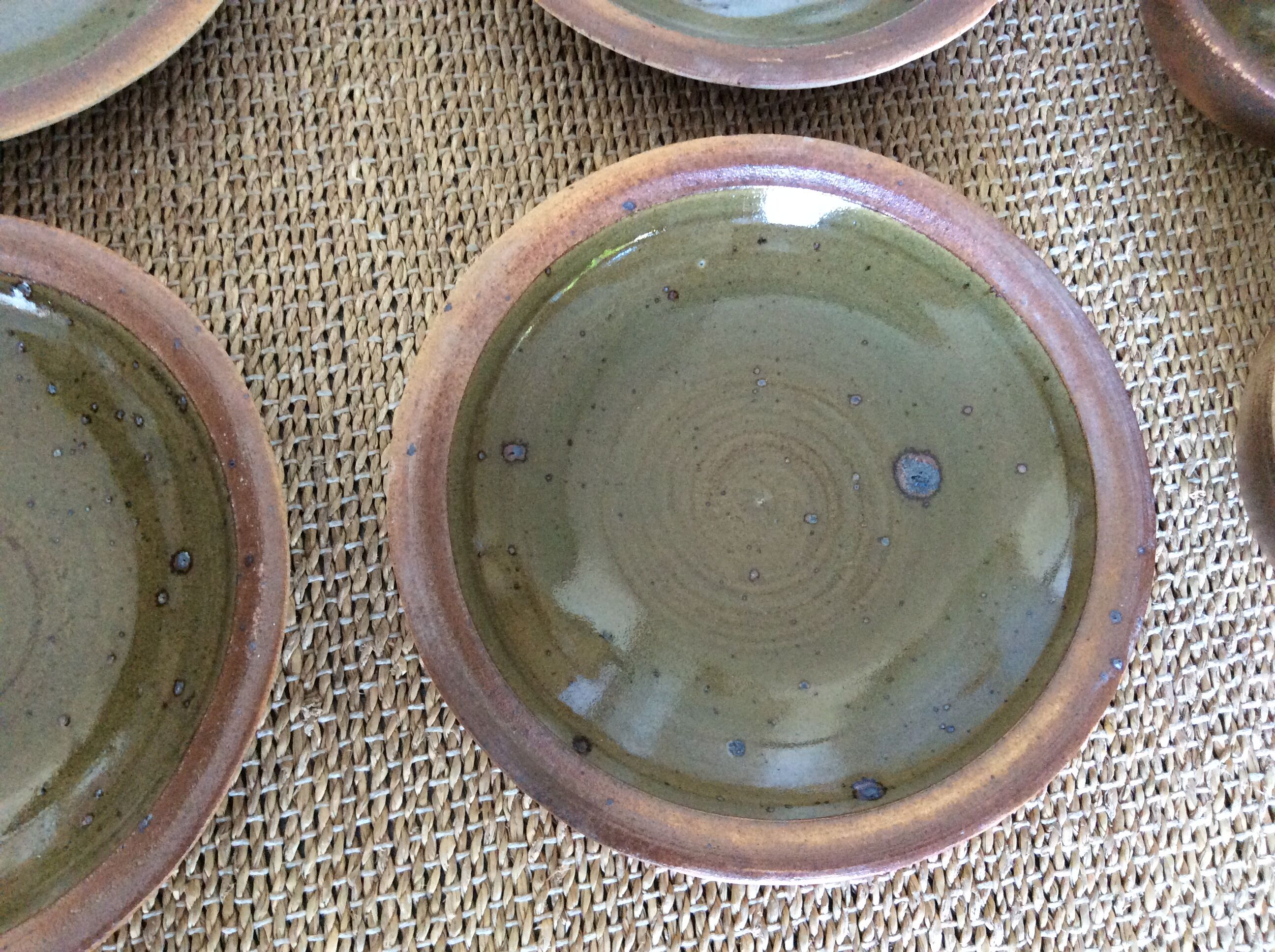 Set of stoneware plates