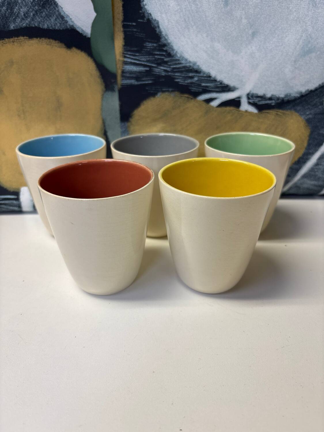 Set of 5 vintage Villeroy and Boch cups and mugs