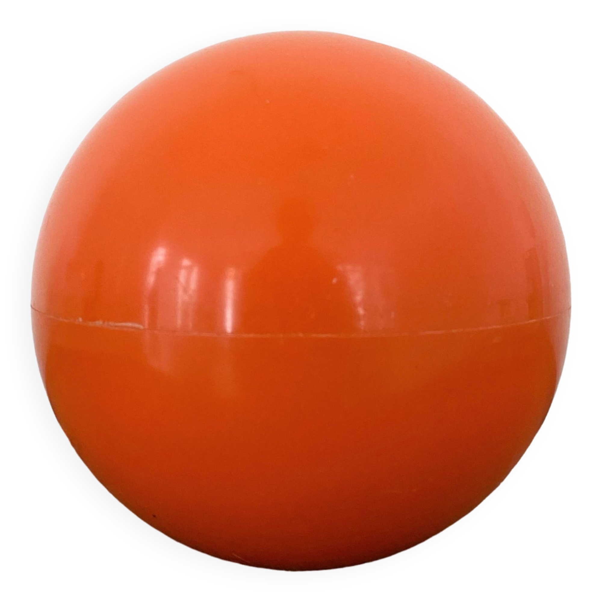 Vintage orange bucket in the shape of a FASYL bowling ball, diameter 18 cm