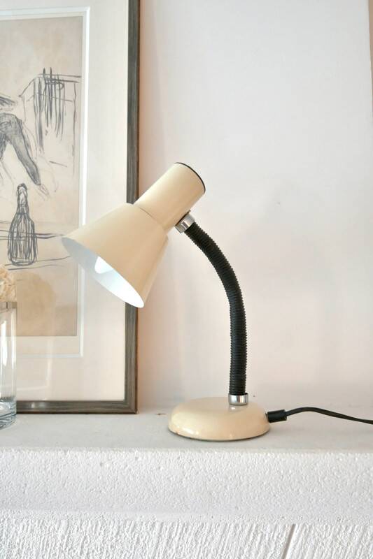 Vintage beige industrial lamp