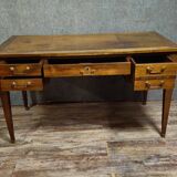 Flat desk from the Directoire period in walnut, 19th century work.