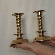 Pair of Swedish mid-century candlestick holders