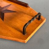 Octagonal top in wood and metal