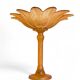 Art Nouveau Glass Compote Vase, Palm Tree Design, French, Early 20th-C