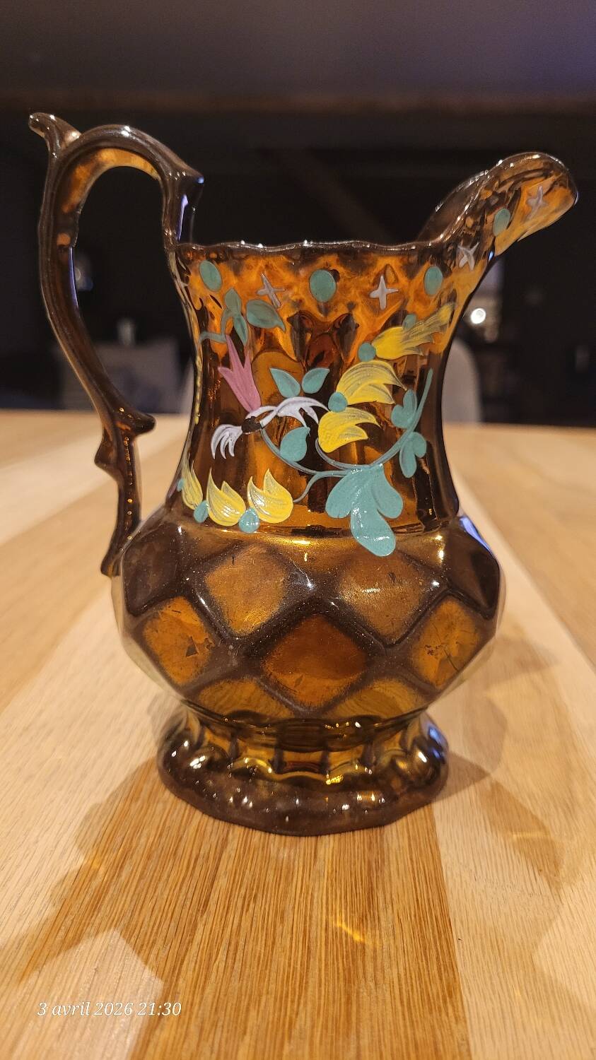 Old jug in Jersey pottery