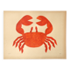 Collage crabe sur papier ancien signé eawy