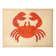 Collage crabe sur papier ancien signé eawy