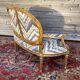 Louis XVI-style carved and lase-style wooden bench