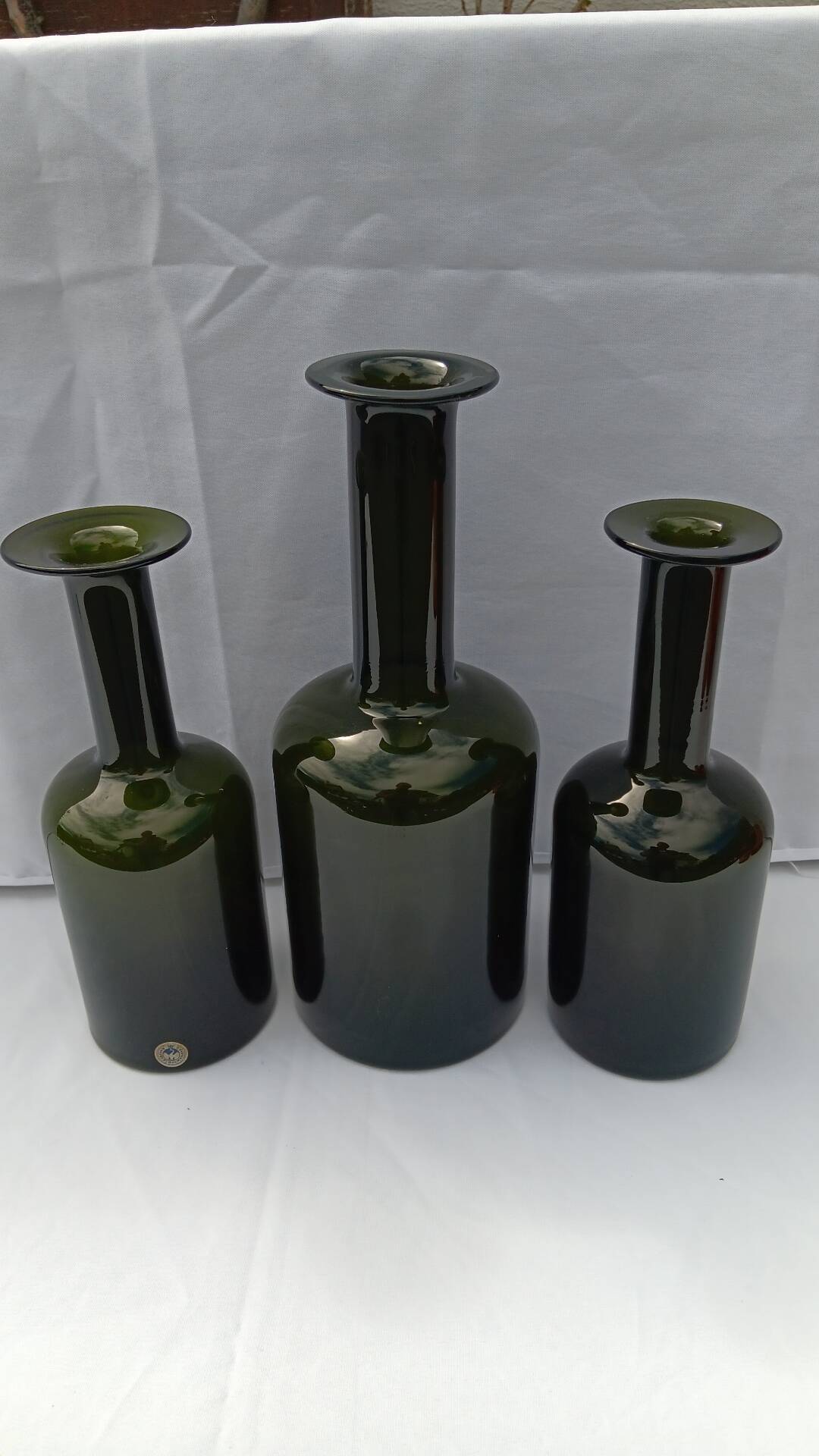Set of 3 GULVASE by Otto Brauer for Holmegaard