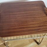 Rolling vinyl storage trolley