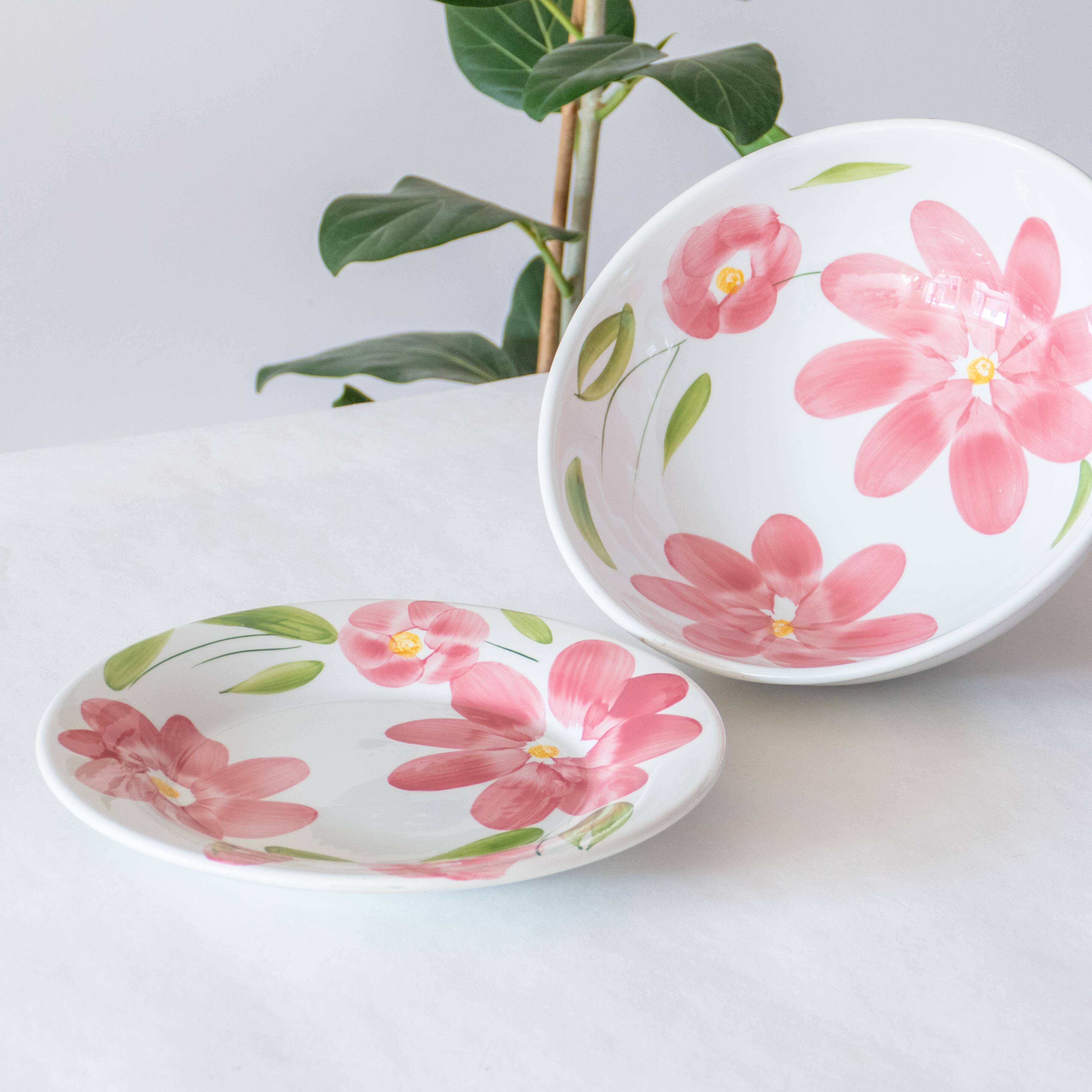 Duo of san marciano dishes painted by hand