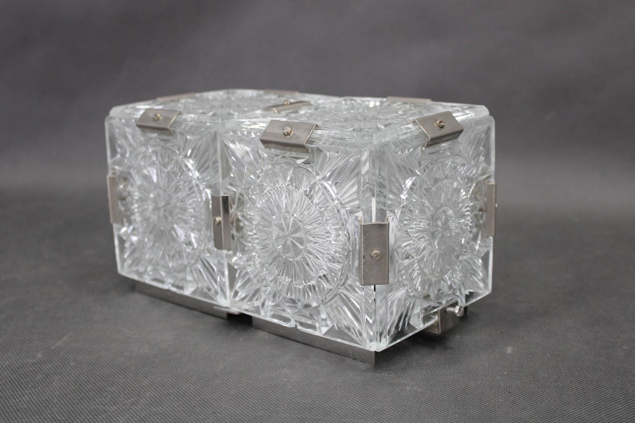 Pair of mid-century Czech glass wall lights by Kamenický Šenov