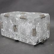 Pair of mid-century Czech glass wall lights by Kamenický Šenov