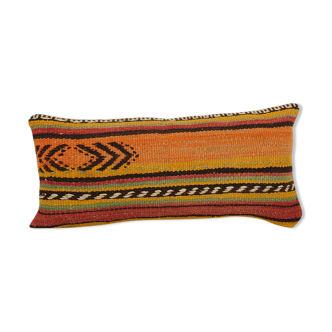 Striped pattern turkish lumbar pillow cover