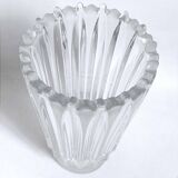 Molded pressed glass vase 1960s Height 22 cm