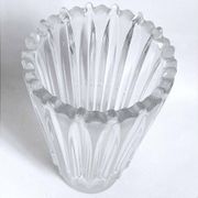 Molded pressed glass vase 1960s Height 22 cm