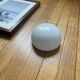 Small antique ceiling light wall sconce white opaline glass half-moon 15 cm