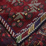 Neutral Wool Turkish Red Kilim Rug, 218x311 Cm
