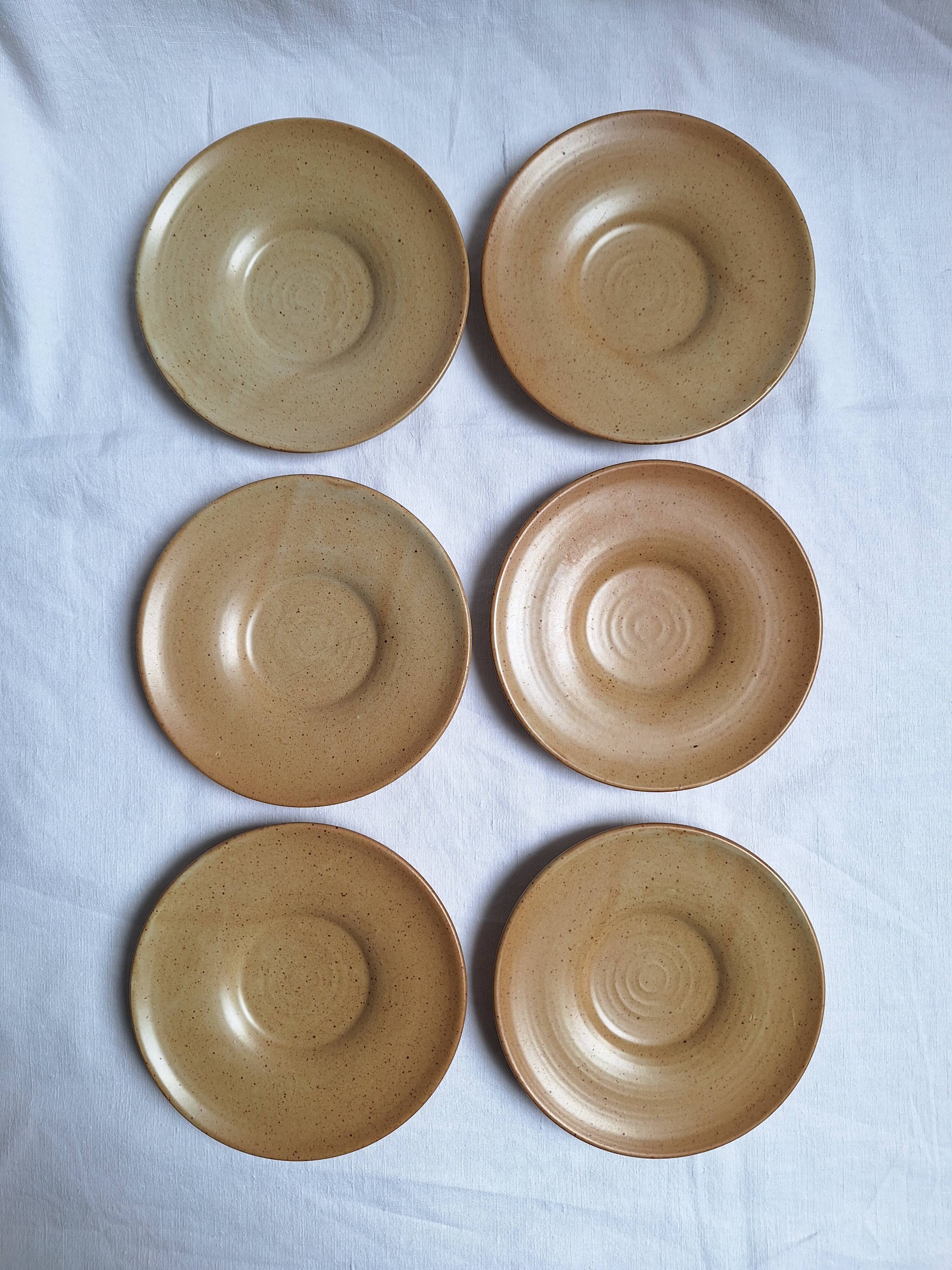 Vintage village stoneware mugs