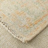 tapis vintage en laine beige, 5x8 tapis vintage turc, 150x240 cm tapis pastel