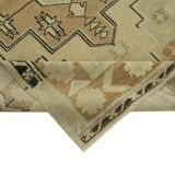 1960s handmade vintage oriental beige carpet 114 cm x 226 cm