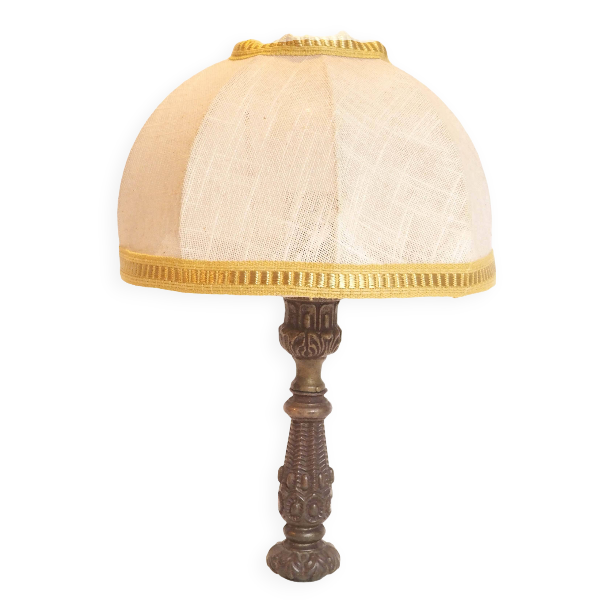 Small bronze foot lamp