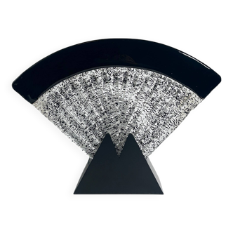 Large Murano glass fan lamp - 1980s Art Deco