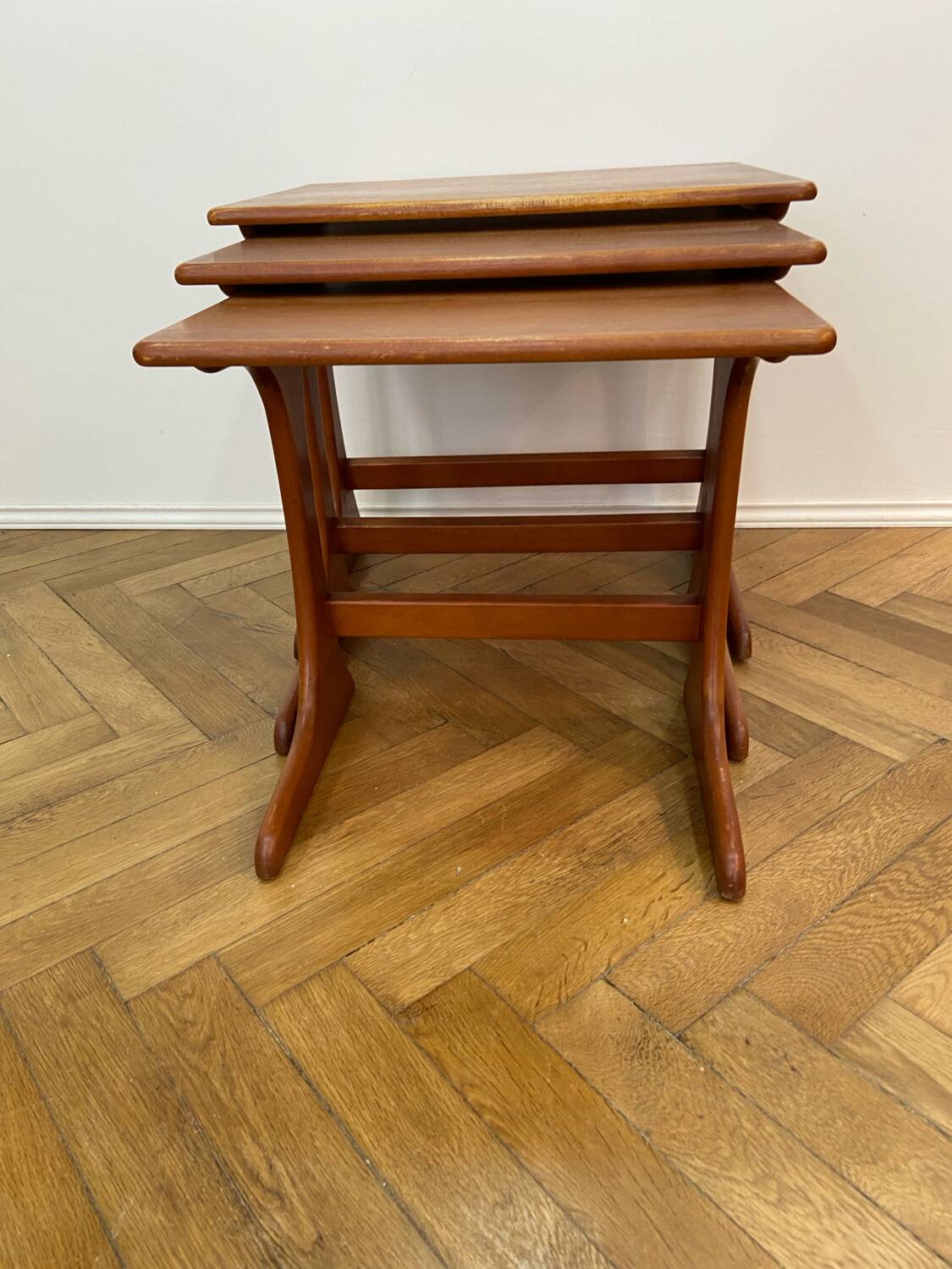 Scandinavian teak nesting tables
