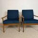 a pair of Scandinavian armchairs in teak from the 1960s