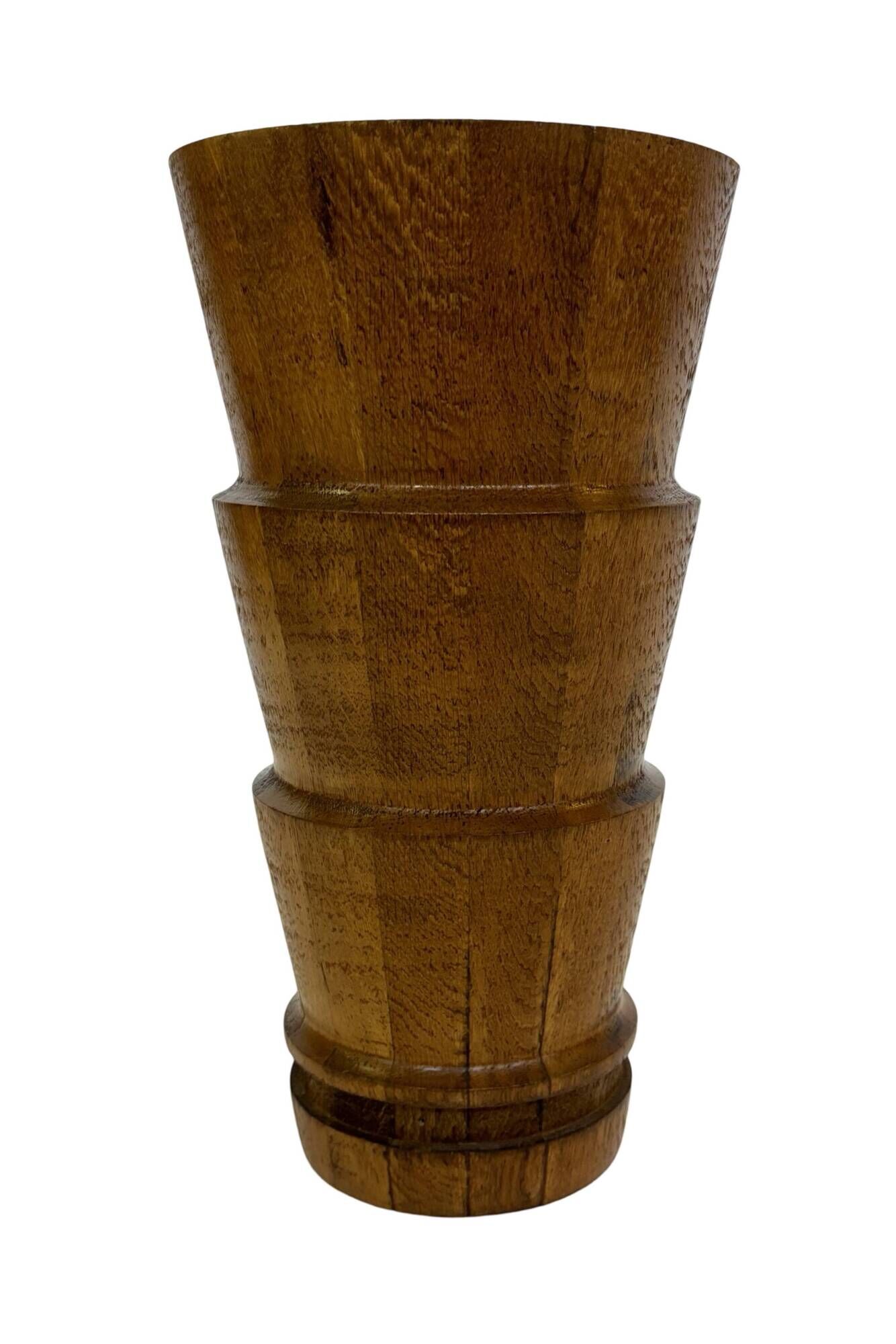 Vintage umbrella holder wooden basket storage 1960 minimalist design
