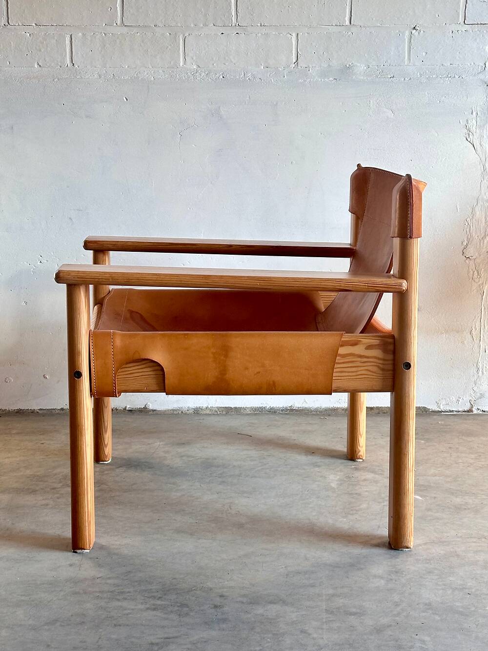 Leather lounge chair 'Natura', Karin Mobring, Ikea, Sweden, 70s