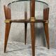 Vintage Italian coffee table with compass legs circa 1970
