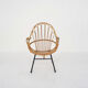 Rohe Noordwolde bamboo lounge chair, The Netherlands 1950's