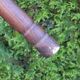 Pair of triangular turned wood stools or harnesses